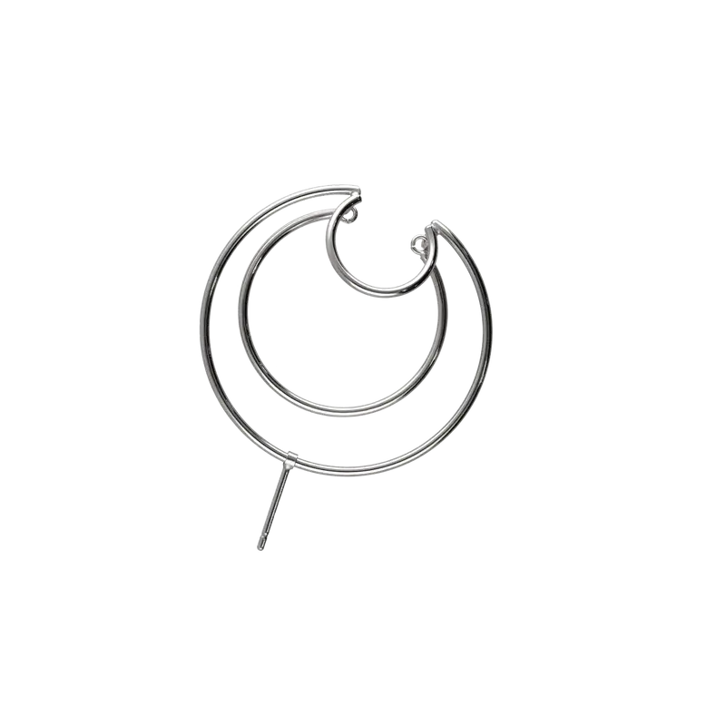 Pendientes plata de doble aro Martina