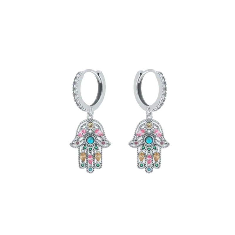 Pendientes plata Mano de Fátima