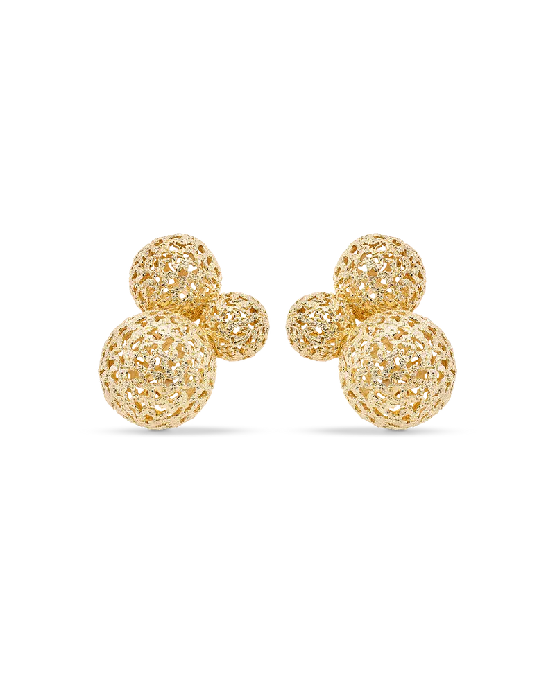 Pendientes Rimski, plata dorada
