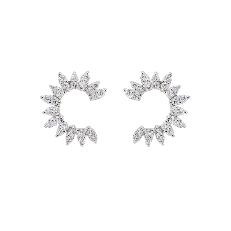 Pendientes Roberta oro blanco y diamantes