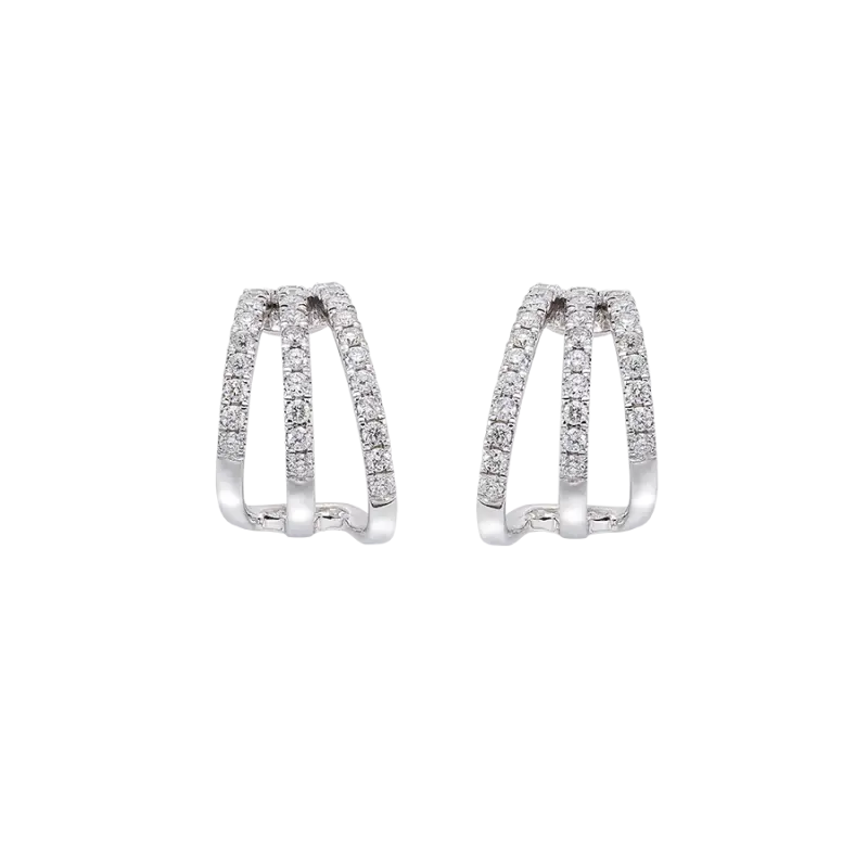 Pendientes Romina oro blanco y diamantes