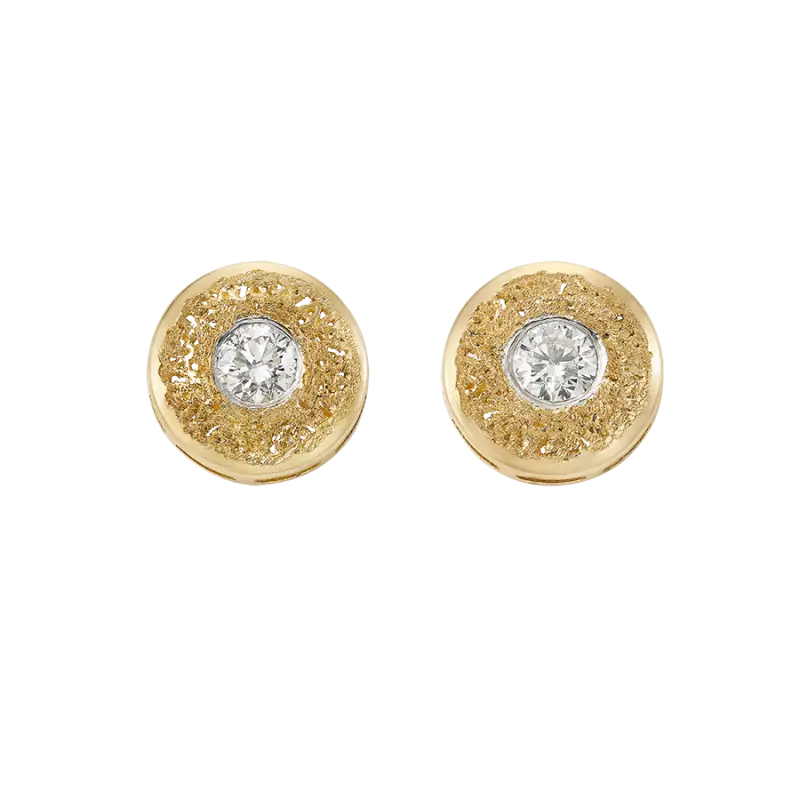Pendientes Ronda diamantes, oro