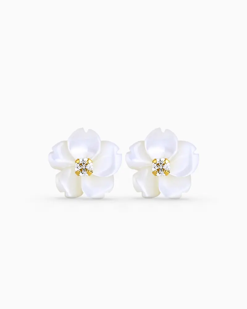 Pendientes Soft nácar, oro