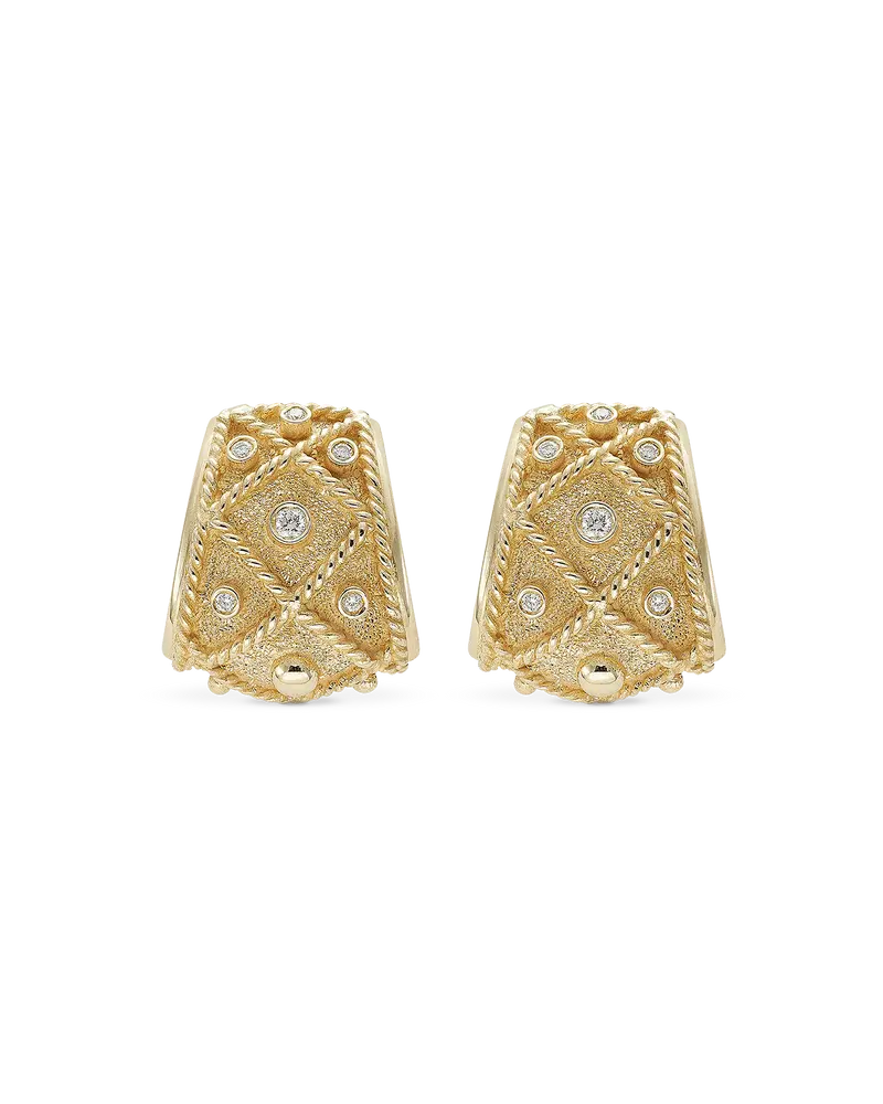 Pendientes Tambor diamantes, oro