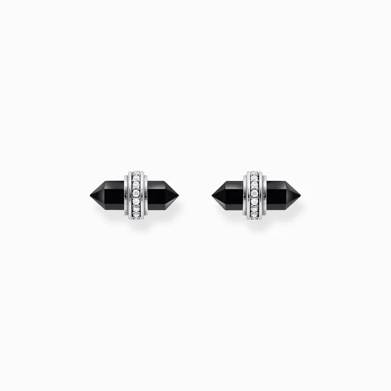 Pendientes Thomas Sabo H2281-641-11 con cristal de ónix negro, plata