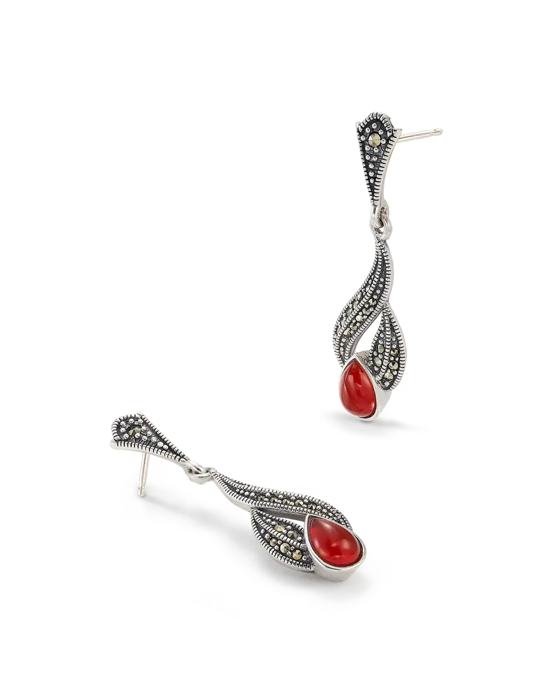 Pendientes Tian Ágata, plata
