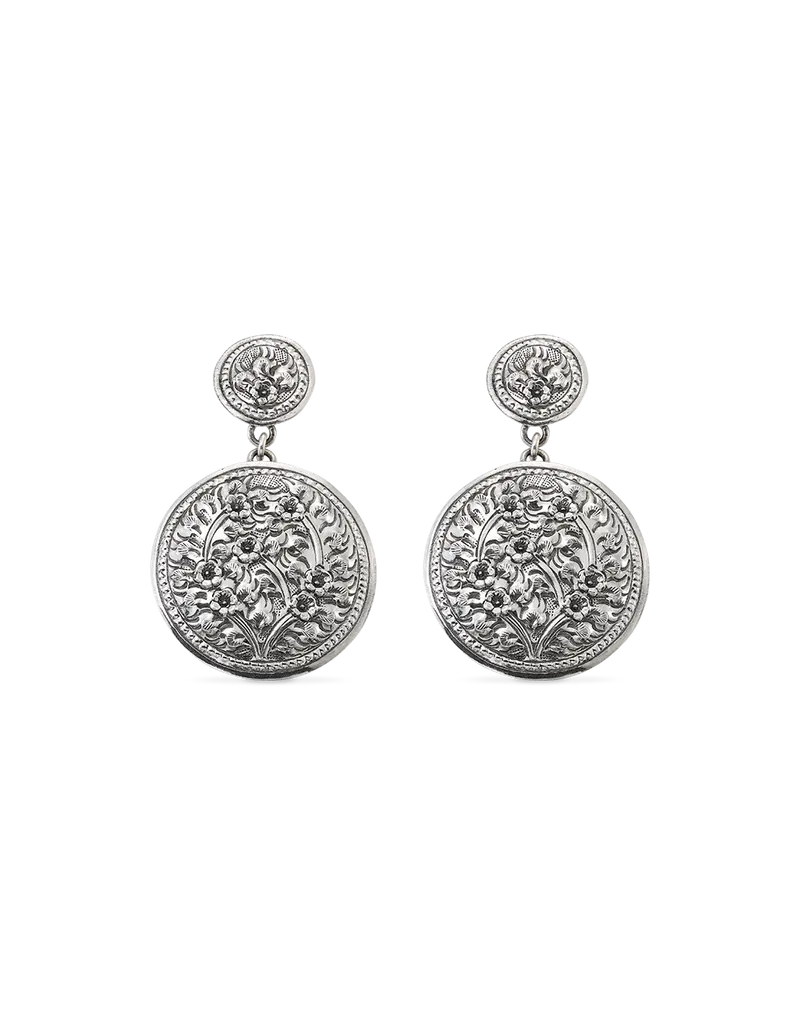 Pendientes Traviata Disco, plata
