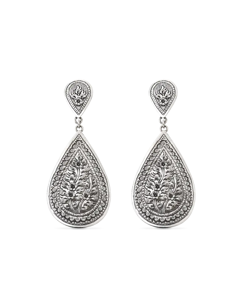 Pendientes Traviata Gota, plata