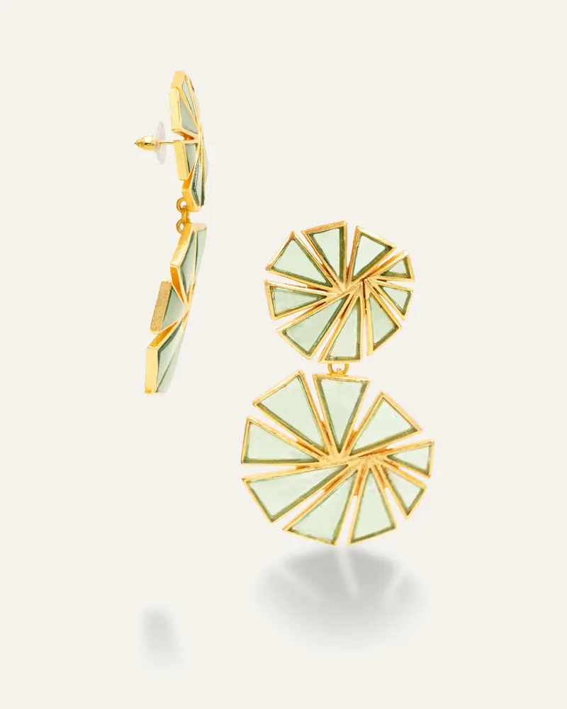 Pendientes Vishaal Amatista Verde
