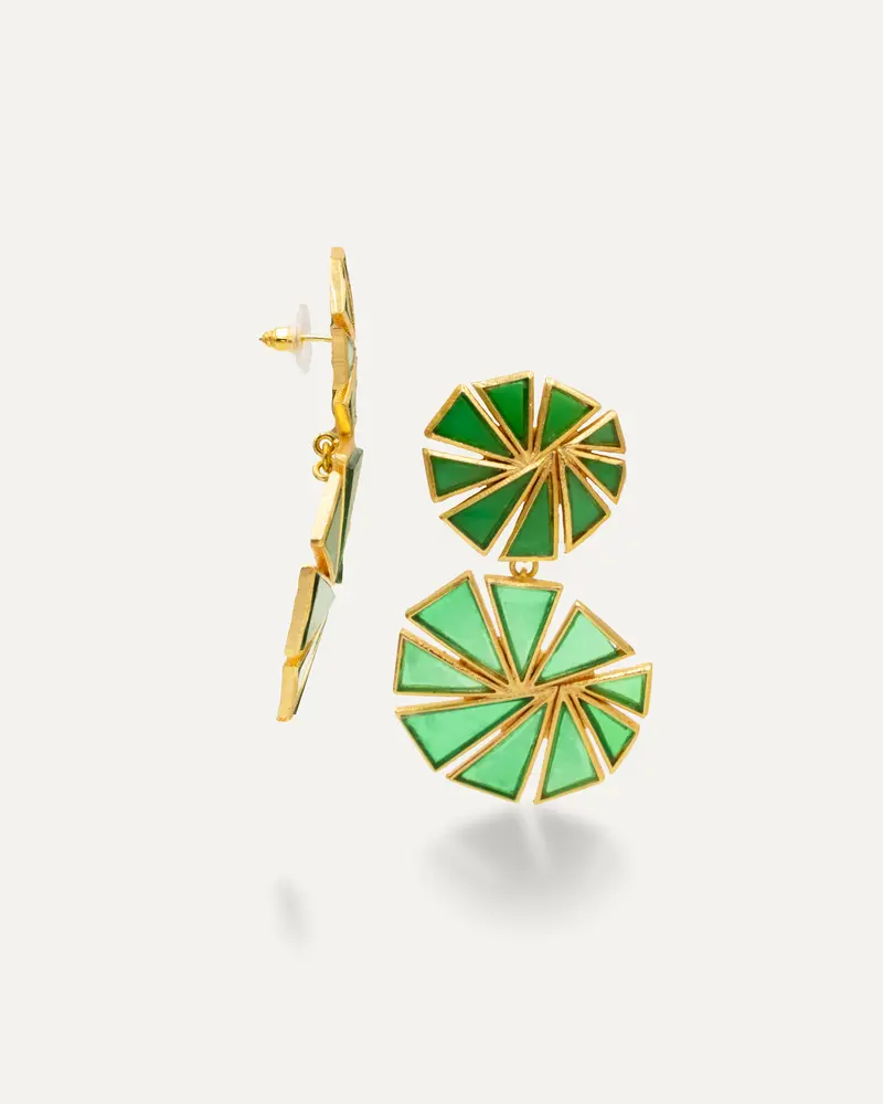Pendientes Vishaal Onix Verde