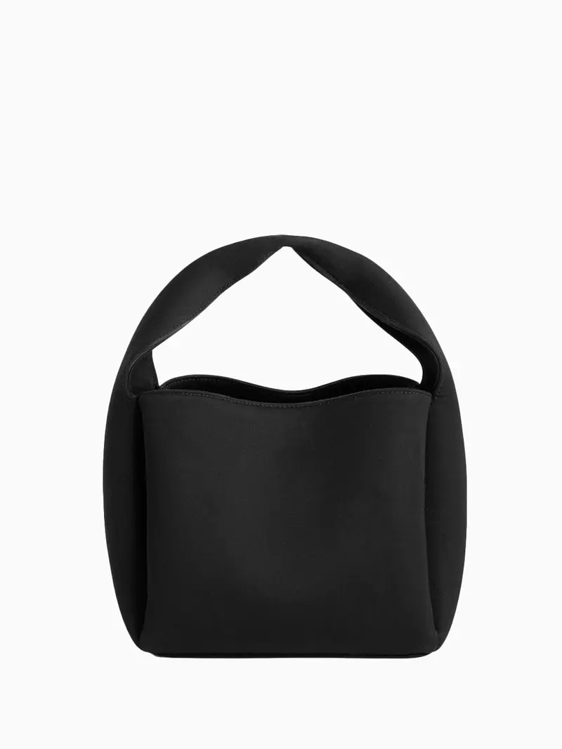 Petite satin bucket bag