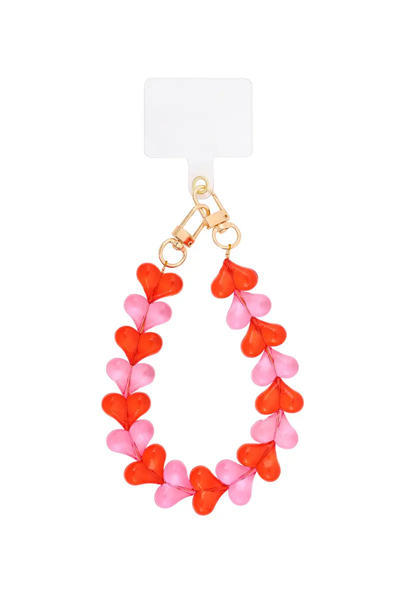 Phone Strap Doble Corazón | Correa para Móvil