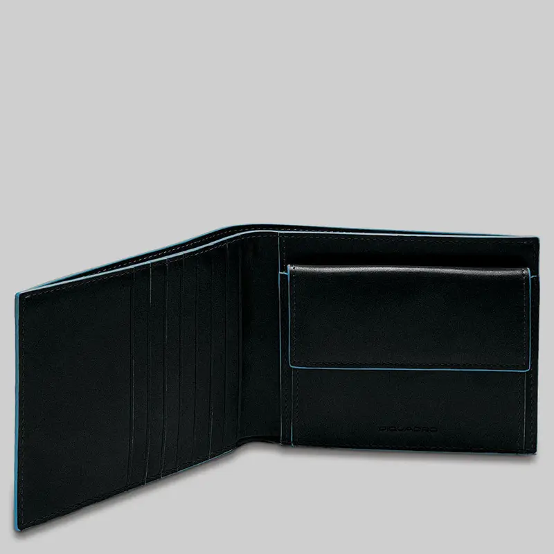 PIQUADRO BILLETERA DE PIEL PARA HOMBRE BLUE SQUARE