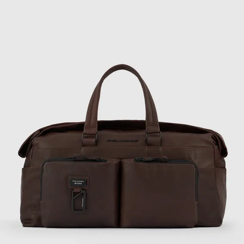 PIQUADRO BOLSA DE VIAJE DE PIEL CON CORREA PARA LA MALETA HARPER