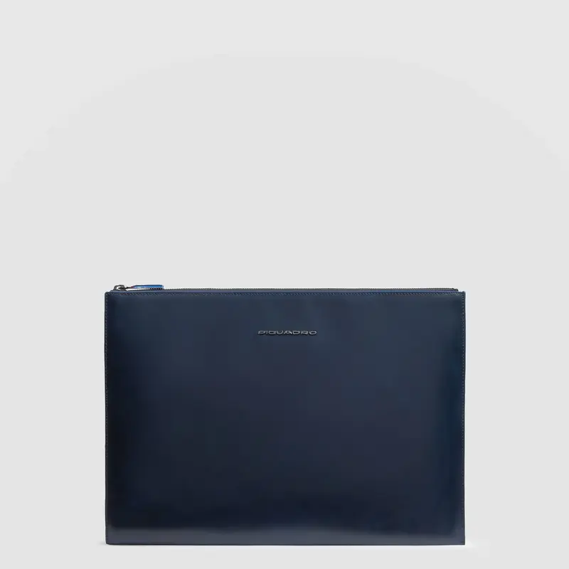 PIQUADRO BOLSO DE MANO DE PIEL PARA IPAD BLUE SQUARE
