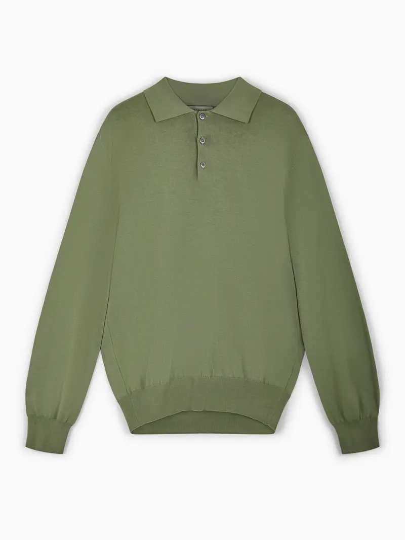Polo-collar sweater