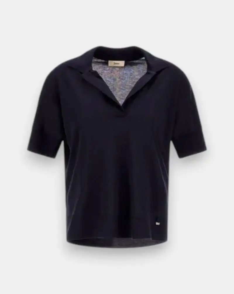 Polo Herno Glam Knit Effect