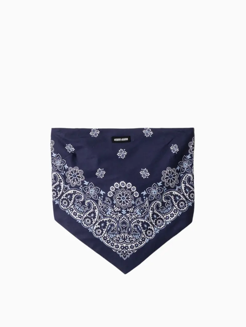 Printed poplin bandana top