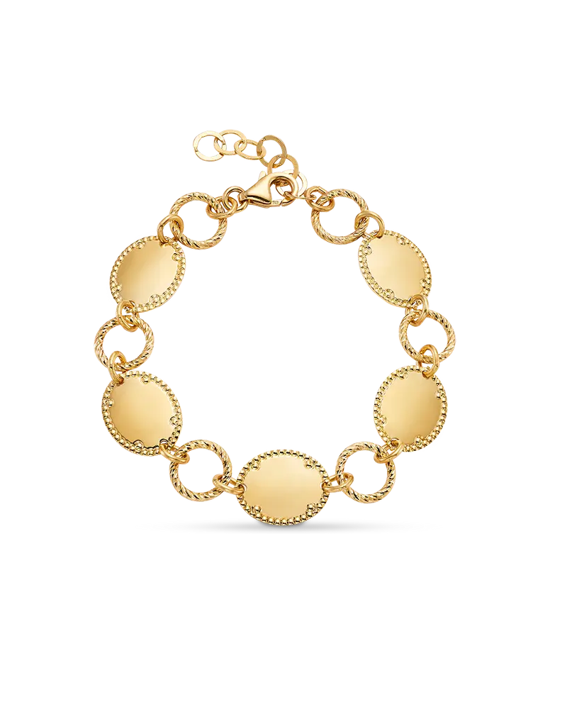 Pulsera Abrás, plata dorada