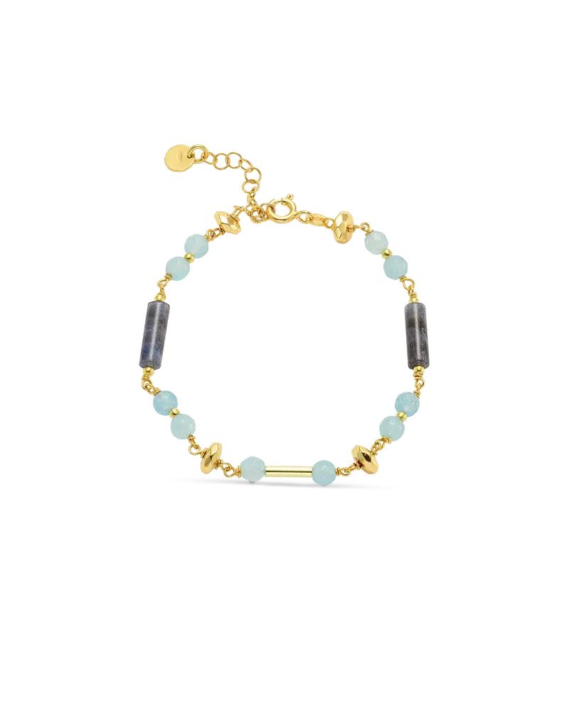 Pulsera Antibes, plata dorada