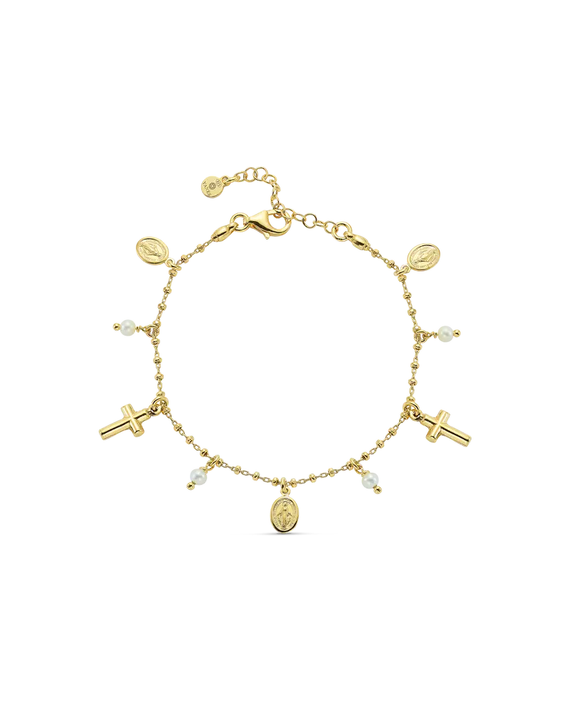 Pulsera Azalia, plata dorada