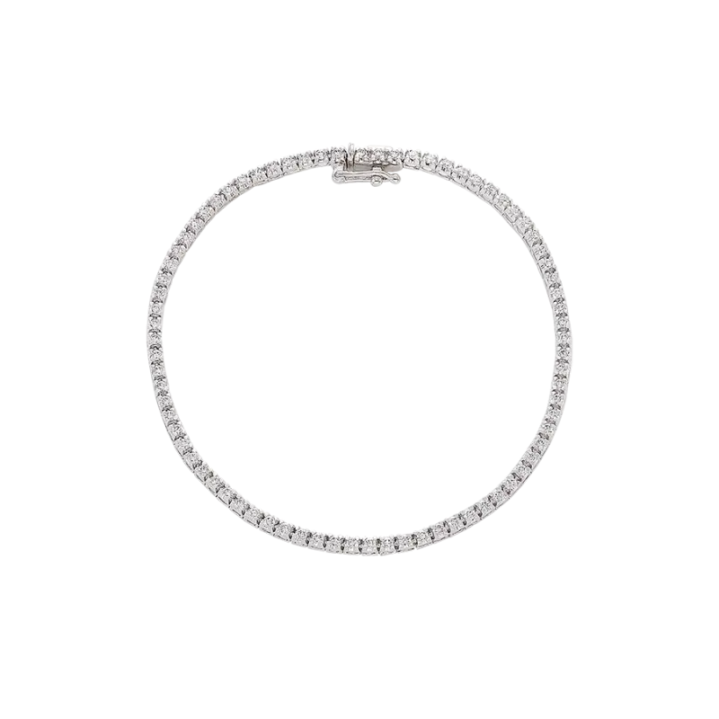 Pulsera Classic diamantes 1 ct, oro blanco