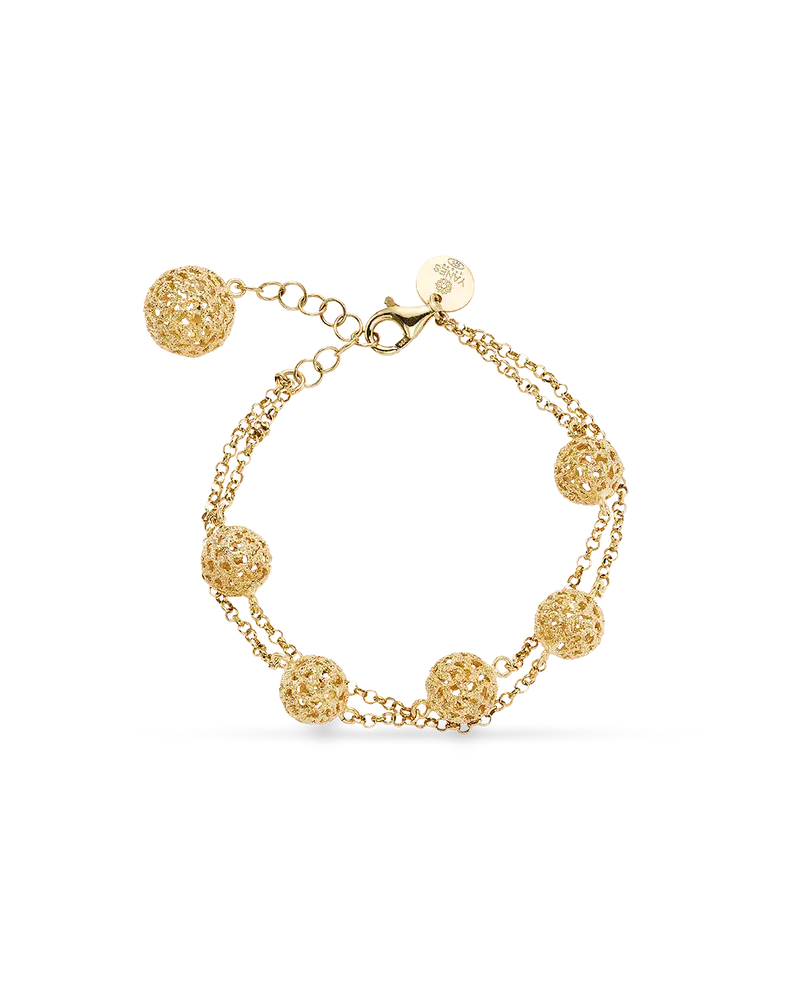 Pulsera Cui, plata dorada