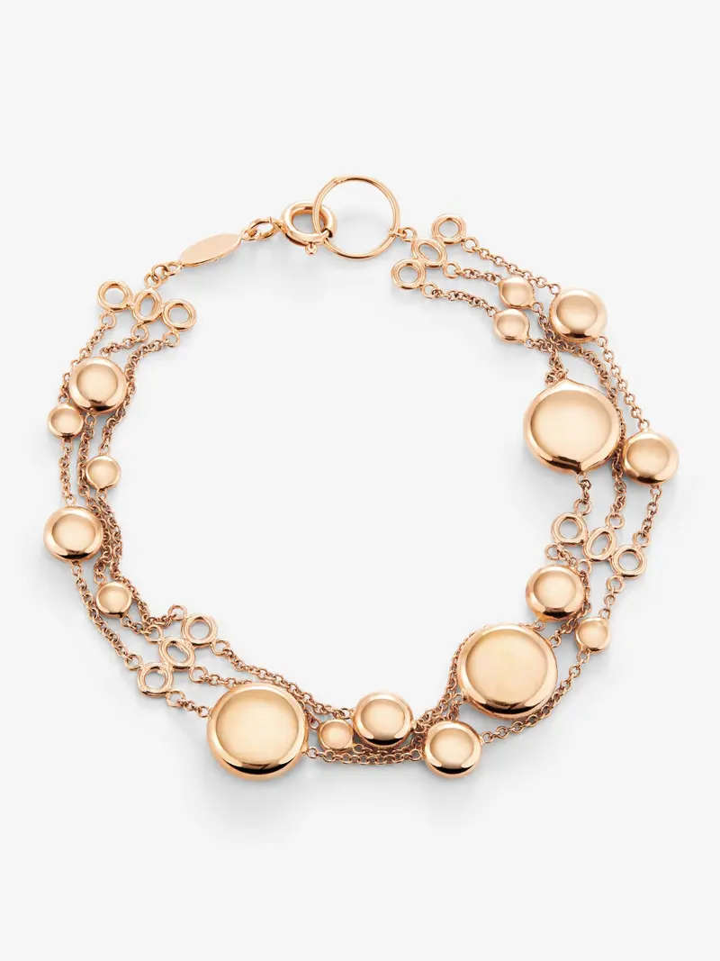 Pulsera de oro rosa de 18K