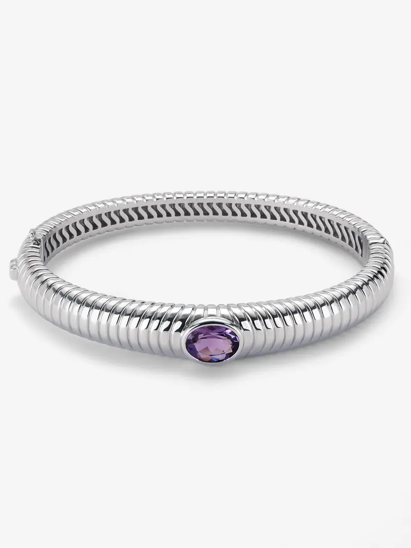 Pulsera de plata 925 con amatista morada