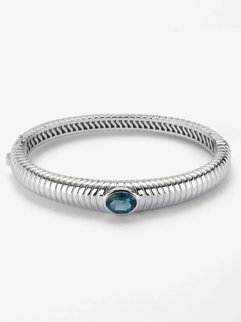 Pulsera de plata 925 con topacio azul London