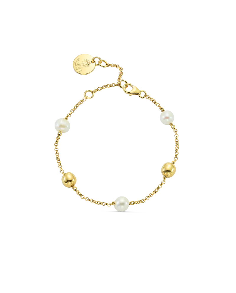 Pulsera Denia, plata dorada