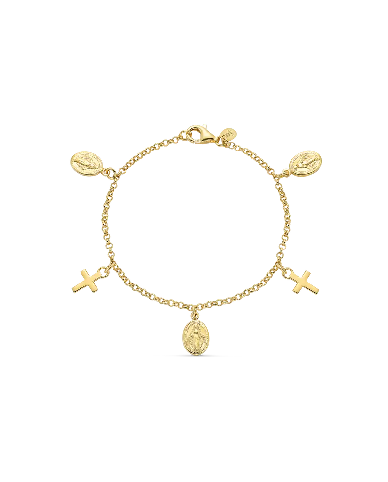 Pulsera Dinah, plata dorada