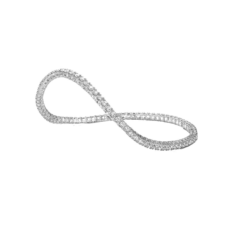 Pulsera Flex diamantes, oro blanco