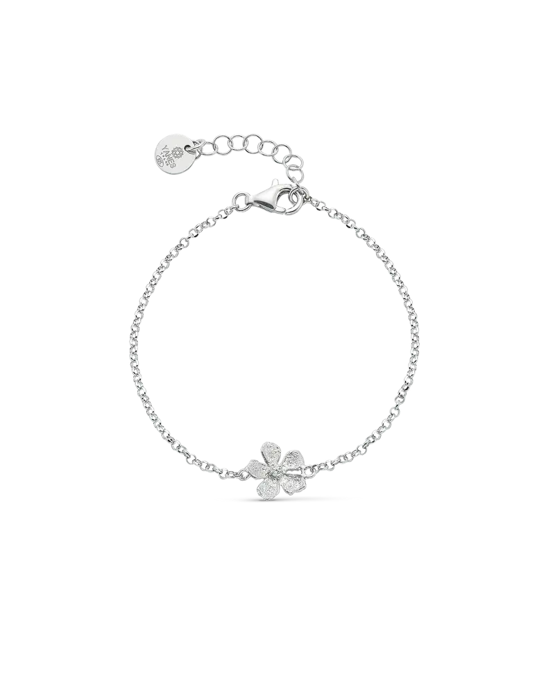 Pulsera Flor, plata