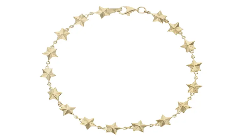 Pulsera Gala de Estrellas en Oro de 18 Kl – 7mm