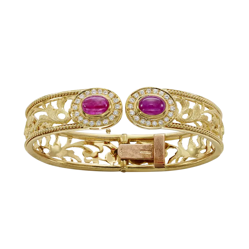 Pulsera Generalife rubíes y diamantes, oro
