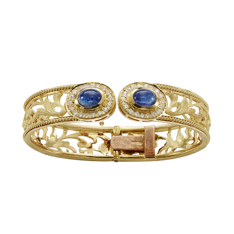 Pulsera Generalife zafiros y diamantes, oro