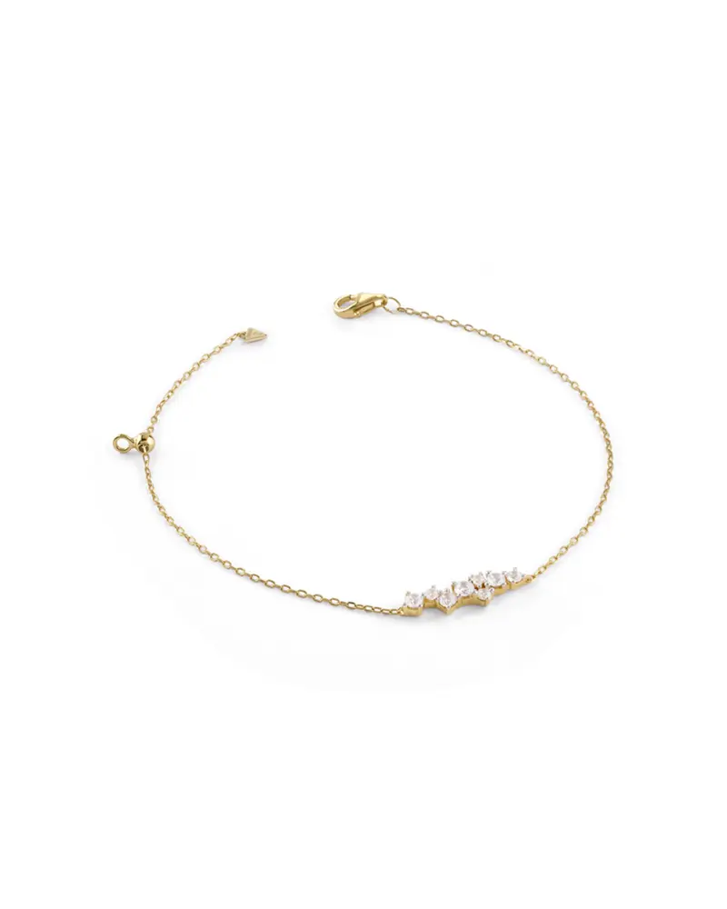 Pulsera Guess Nuances Plata Baño Oro y Circonitas Blancas JSBB04547JWYGS