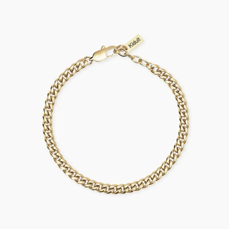 Pulsera Kidult dorada con cadena barbada 831144