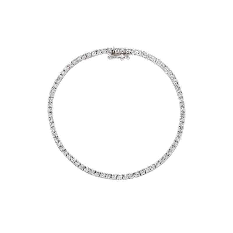 Pulsera Lady diamantes, oro blanco