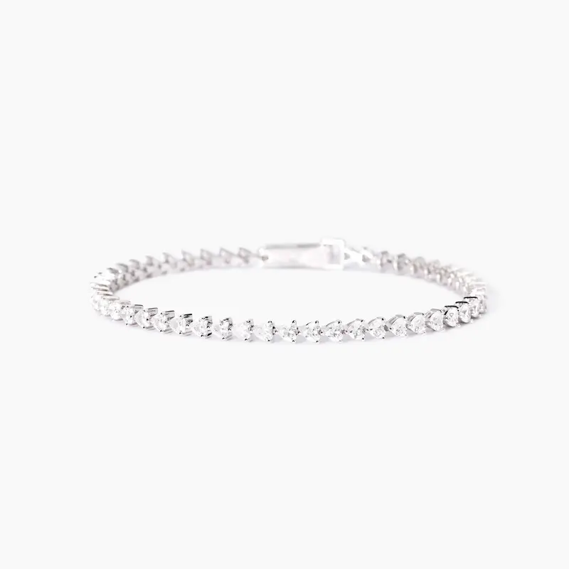 Pulsera Mabina de tenis con circonitas en forma de corazón "No será una aventura" 533948