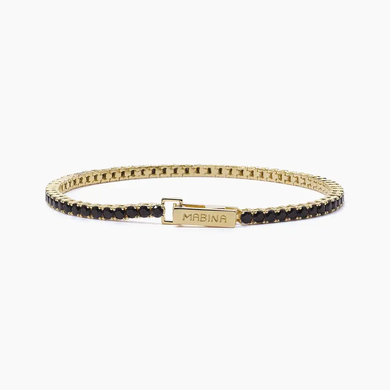 Pulsera Mabina de tenis negra CLUB DE TENIS 533658-M