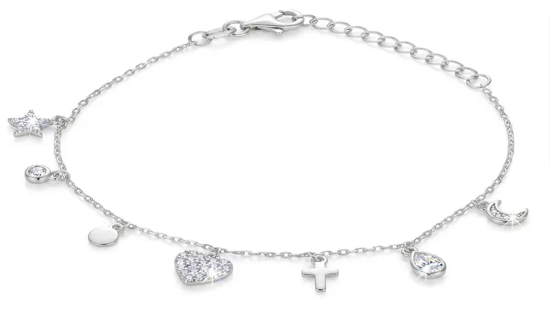 Pulsera Multicharms en Plata de Ley 925 – Símbolos de Luz y Vida