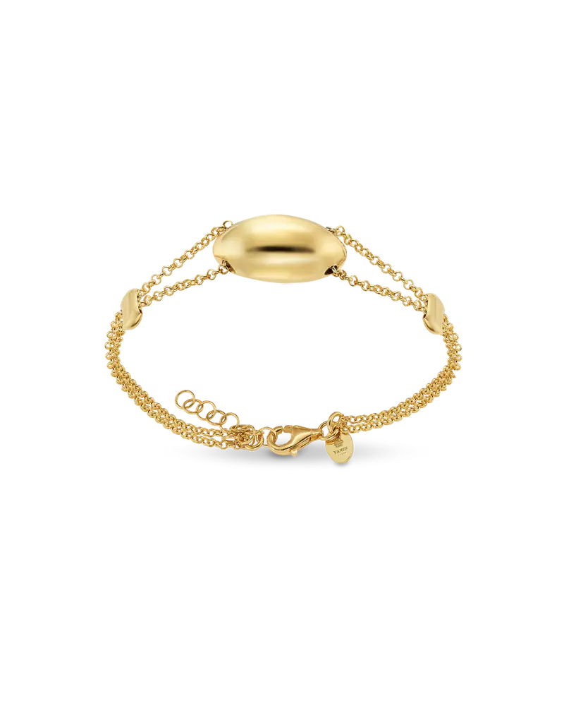 Pulsera Ston, plata dorada
