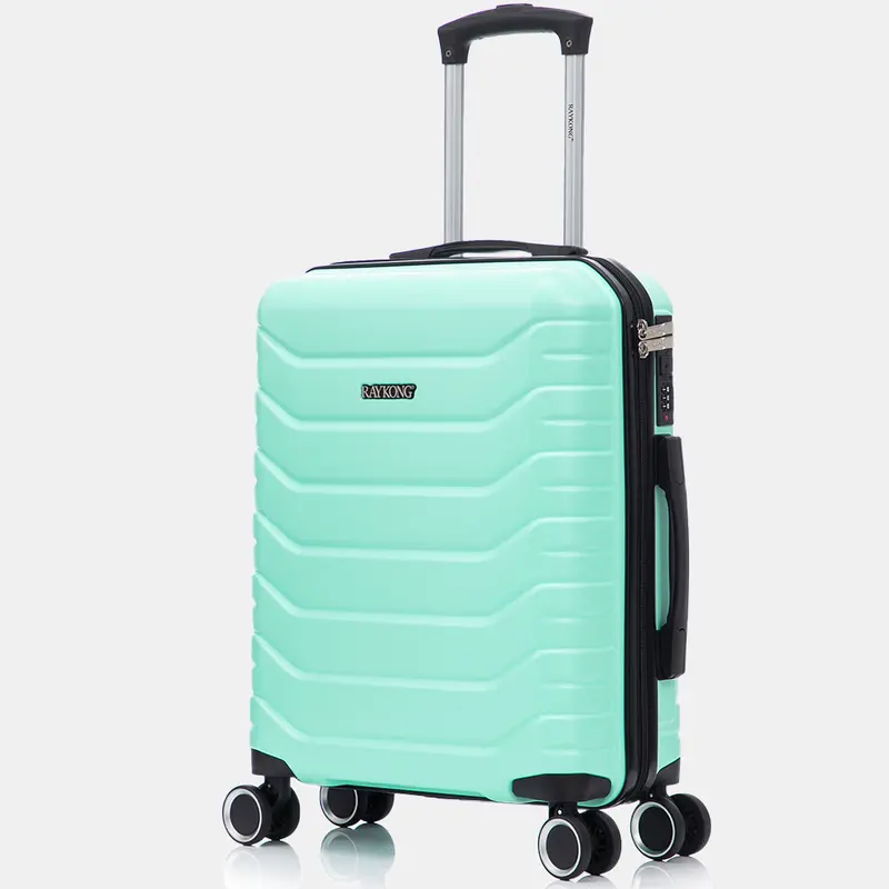 RAYKONG Maleta de Cabina 55x40x20cm Policarbonato (40L) semirígida Trolley pequeño Equipaje de Mano 4 Ruedas giratorios a 360º Cierre numérico-Menta