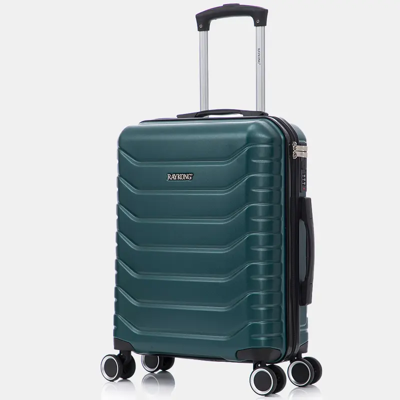 RAYKONG Maleta de Cabina 55x40x20cm Policarbonato (40L) semirígida Trolley pequeño Equipaje de Mano 4 Ruedas giratorios a 360º Cierre numérico- Verde