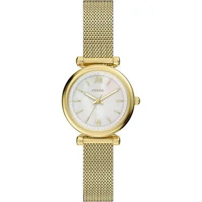 Reloj Carlie Mini de acero inoxidable en tono dorado con tres agujasES5462