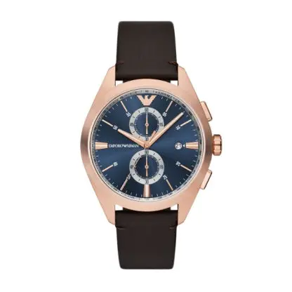 Reloj Emporio Armani Claudio Hombre Rosado Negro y Azul Cronógrafo AR11554