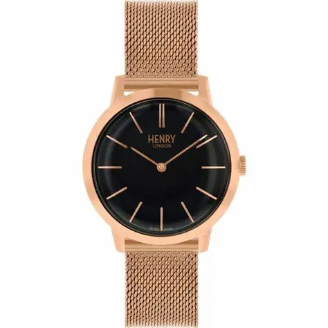 Reloj Henry London HL34-M0234 analógico de cuarzo para mujer con correa de acero inoxidable, color negro