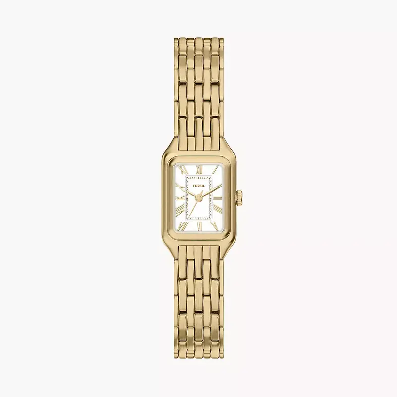 Reloj Raquel Mini de acero inoxidable en tono dorado con tres agujas ES5467